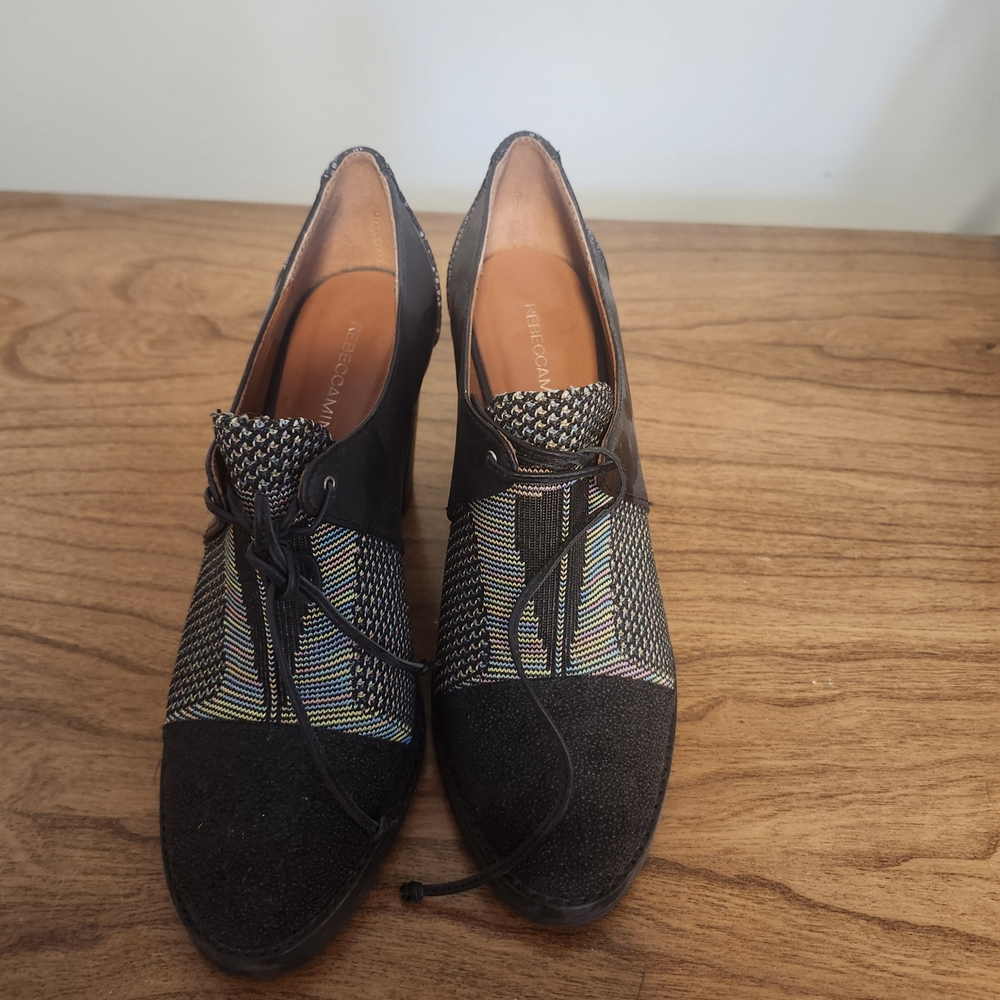 Rebecca Minkoff Black and Multicolor Ankle Booties
